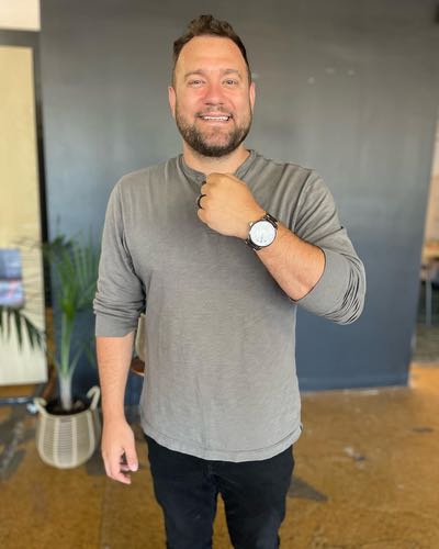 Michael Yoder wearing South Bend Watch Company watch