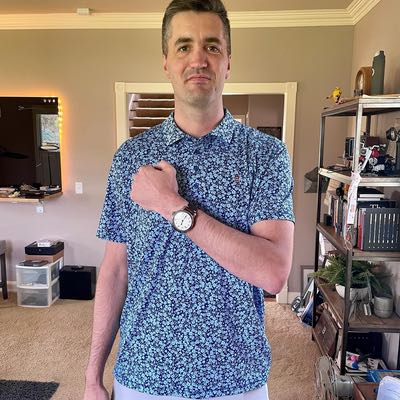 Caleb Laidig wearing South Bend Watch Company watch