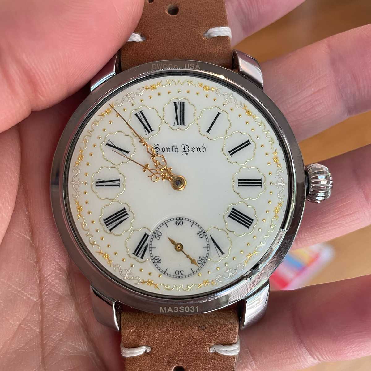 1910 South Bend Watch Grade 204 Fancy Dial without Crystal