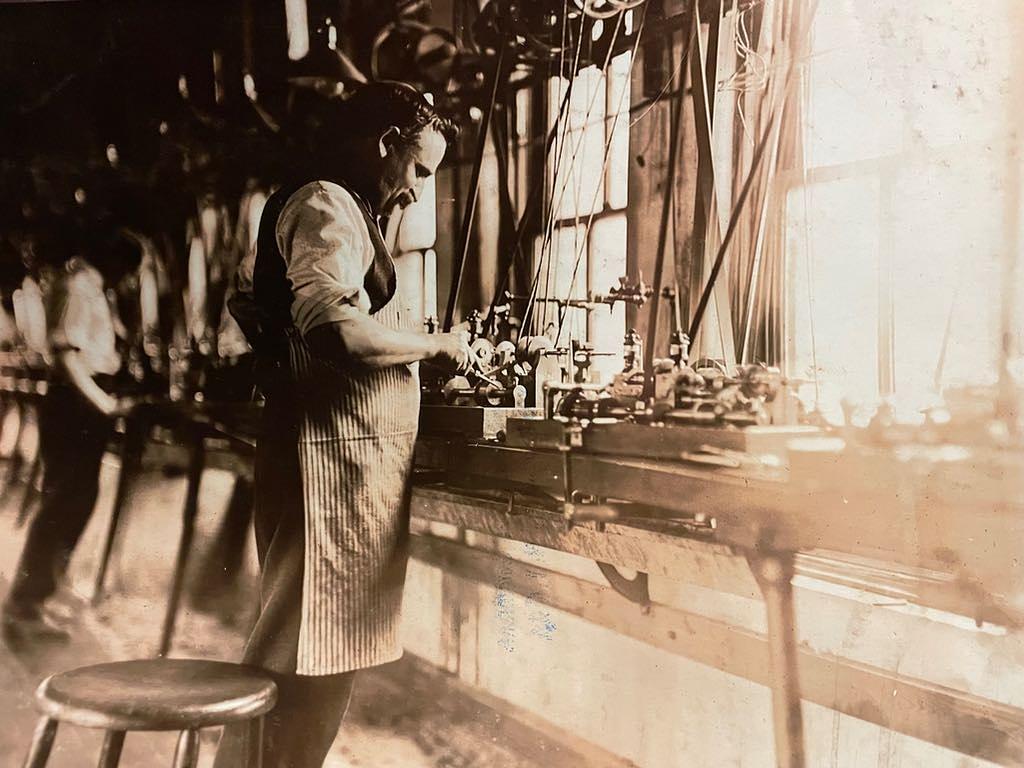 South Bend Watch Company Worker in Factory